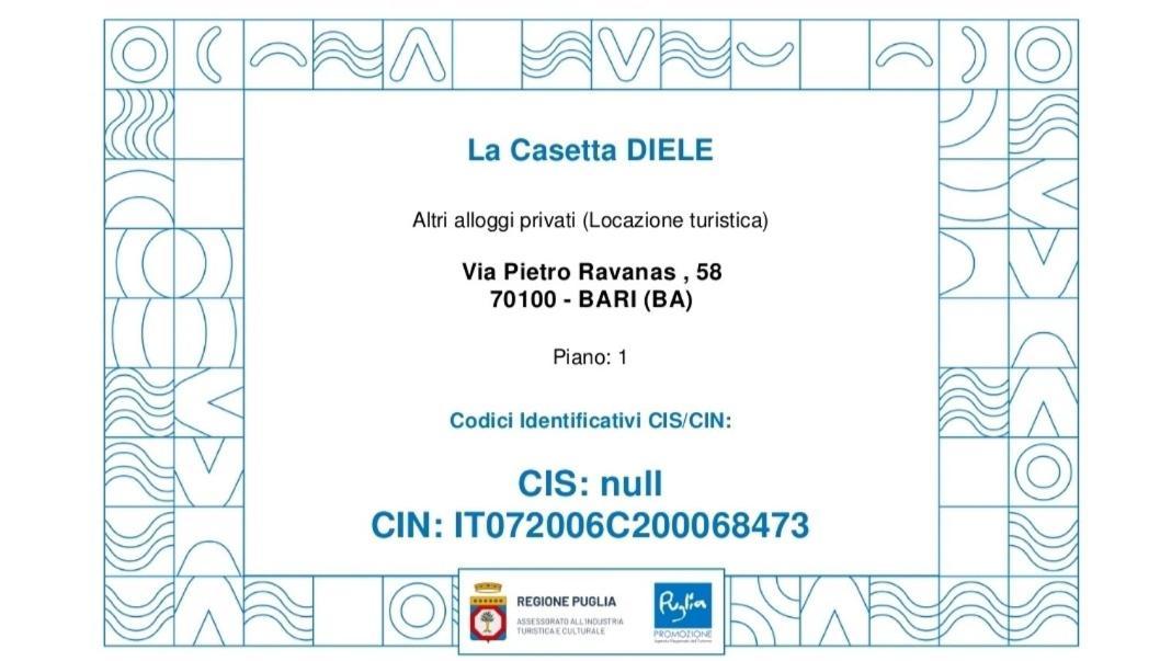 La Casetta Diele Bari Bagian luar foto